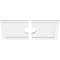 Ekena Millwork Rectangle Architectural Grade PVC Ceiling Medallion, 18"W x 9"H x 3"ID x 6 1/4"C x 1"P, Two-Piece CMP18X9RE2-03000 - alternate 3